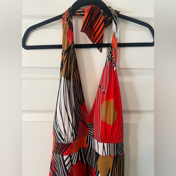 NWOT Women’s MUSE Halter Maxi Dress Floral Print Tropical Beach  Dress. Size 14. - Picture 2 of 7